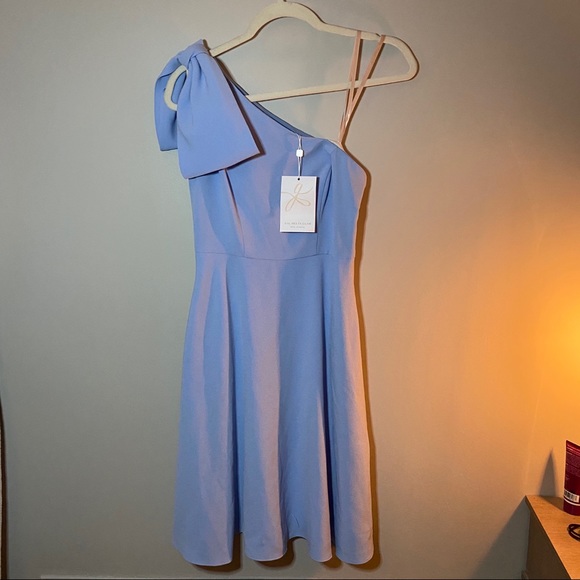 ❌SOLD❌Gal Meets Glam Celine Blue Dress 0 Petite - Picture 2 of 5